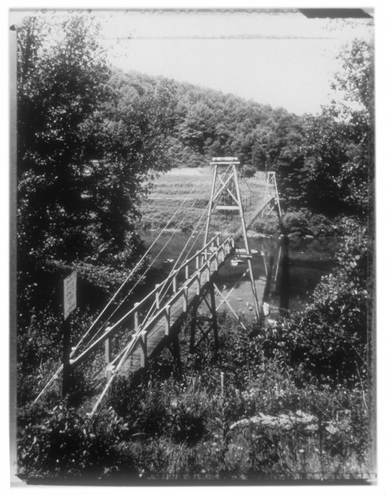 Pedestrian Suspension Bridge, Silver Gelatin Print. Penland School, Richard Margolis